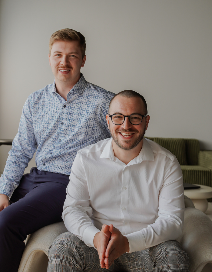 Image de Sébastien Dugas, MBA, CPA auditeur et de Samuel Brousseau, CPA de FTR CPA, cabinet comptable à Lanaudière.