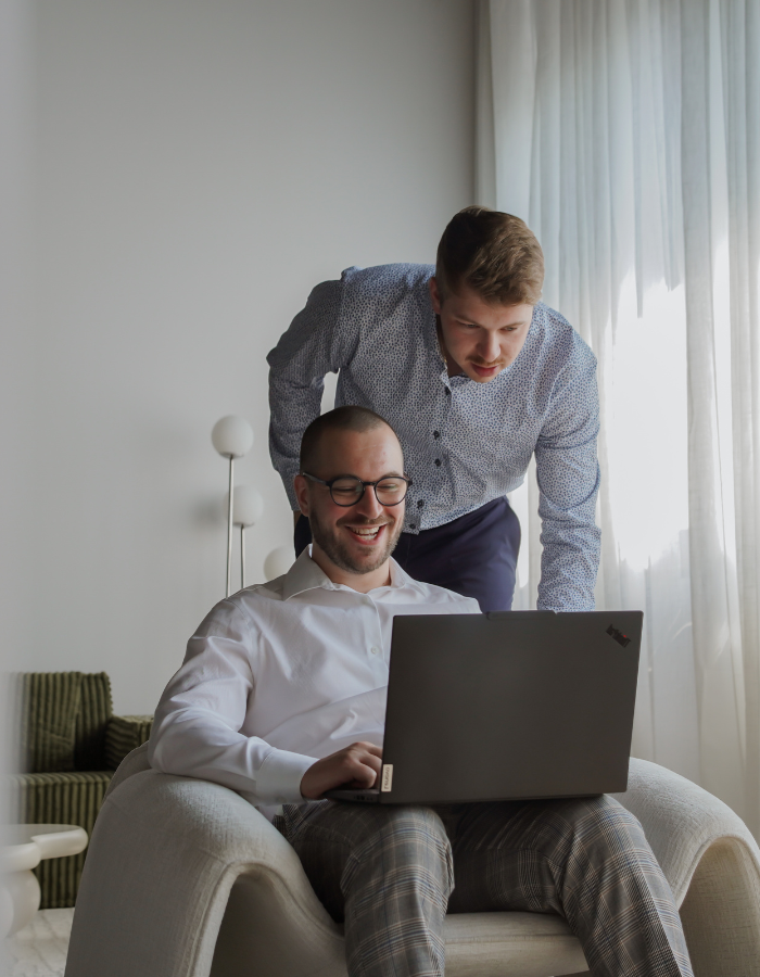 Image de Sébastien Dugas, MBA, CPA auditeur et de Samuel Brousseau, CPA de FTR CPA, cabinet comptable à Lanaudière.